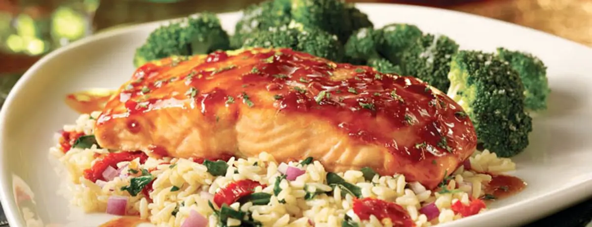 Asian-glazed salmon