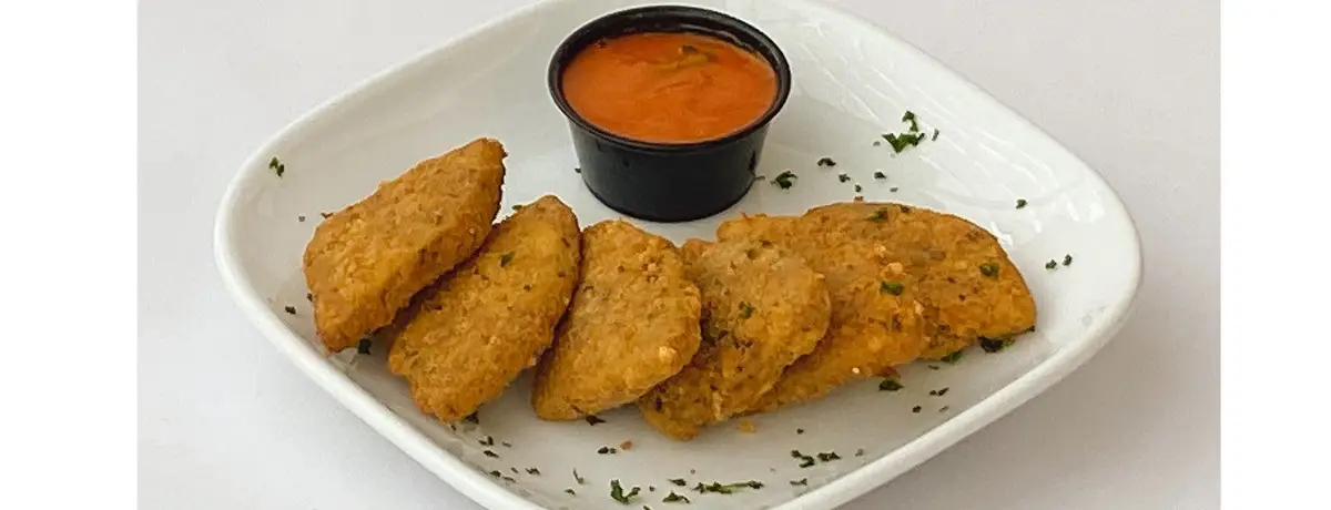 Fried cheese triangles