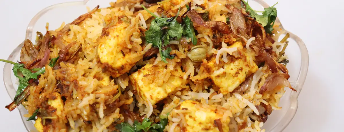 Paneer biryani