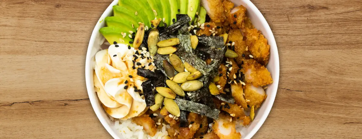 Small fan-poke bowl